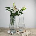 Clear Ripple Glass Vase Tall Clear Ribbed Glass